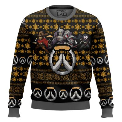 Hooktab Aura Farming Overwatch Ugly Christmas Sweater