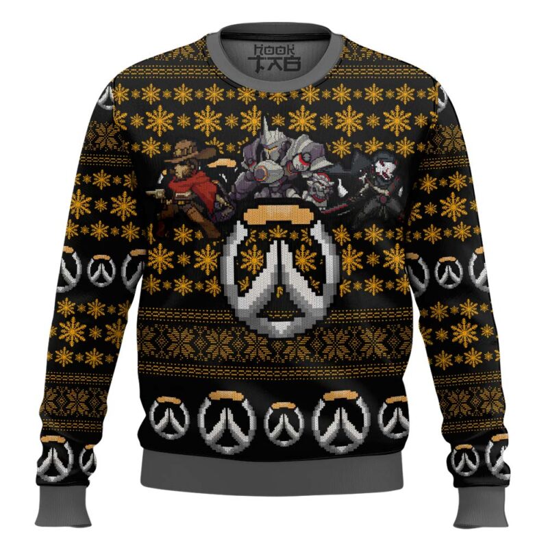 Hooktab Aura Farming Overwatch Ugly Christmas Sweater