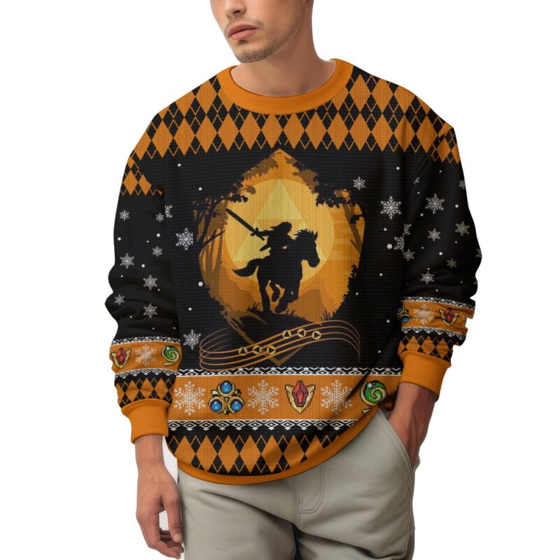 Hooktab Awaken Hero The Legend Of Zelda Hero Ugly Christmas Sweater Hooktab Awaken Hero The Legend Of Zelda Hero Ugly Christmas Sweater
