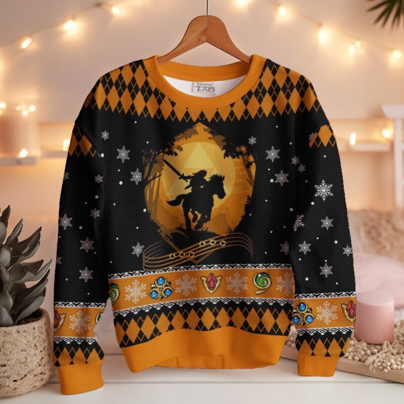Hooktab Awaken Hero The Legend Of Zelda Hero Ugly Christmas Sweater Hooktab Awaken Hero The Legend Of Zelda Hero Ugly Christmas Sweater