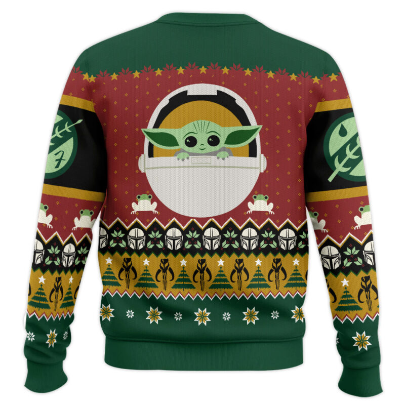 Hooktab Baby Yoda Grogu Star Wars Ugly Christmas Sweater Hooktab Baby Yoda Grogu Star Wars Ugly Christmas Sweater