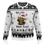 Hooktab Baby Yoda Not Today Muggle Fucker Ugly Christmas Sweater