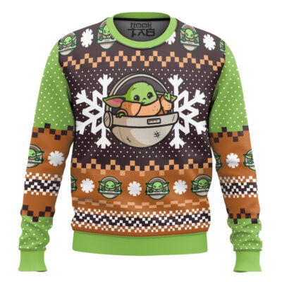 Hooktab Baby Yoda Star Wars Star Wars Ugly Christmas Sweater