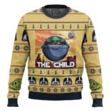 Hooktab Baby Yoda The Child Mandalorion Star Wars Ugly Christmas Sweater