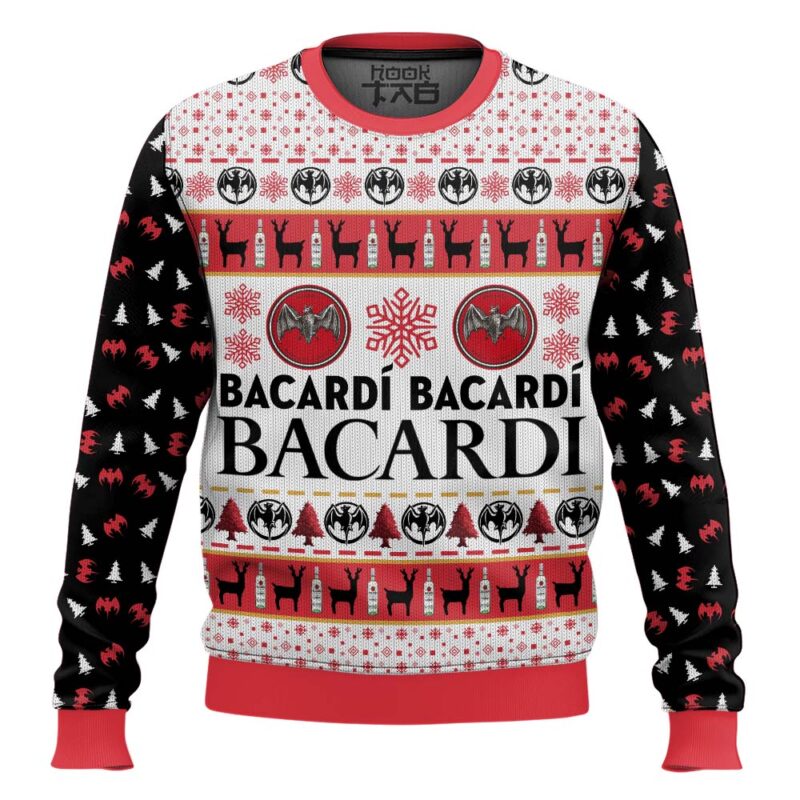 Hooktab Bacardi Rum Ugly Christmas Sweater