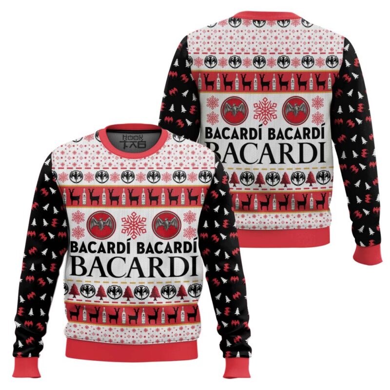 Hooktab Bacardi Rum Ugly Christmas Sweater Hooktab Bacardi Rum Ugly Christmas Sweater