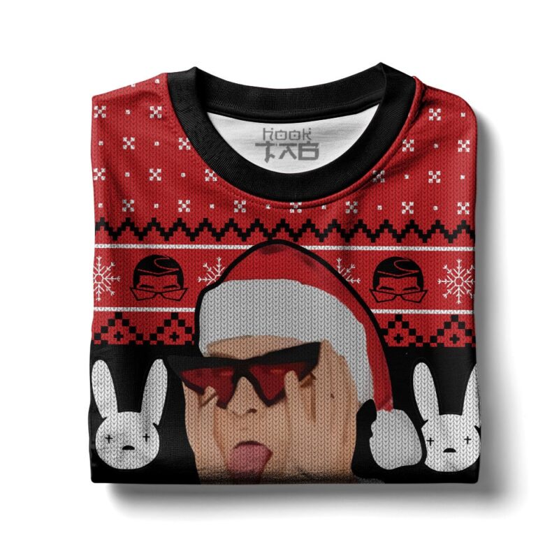 Hooktab Bad Bunny Ugly Christmas Sweater Hooktab Bad Bunny Ugly Christmas Sweater