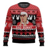 Hooktab Bad Bunny Ugly Christmas Sweater