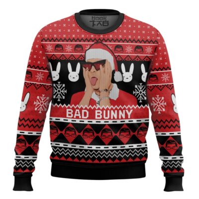 Hooktab Bad Bunny Ugly Christmas Sweater