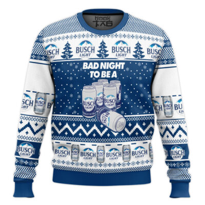 Hooktab Bad Night To Be A Busch Light Ugly Christmas Sweater