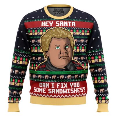 Hooktab Bad Santa Fix You Some Sandwiches Ugly Christmas Sweater