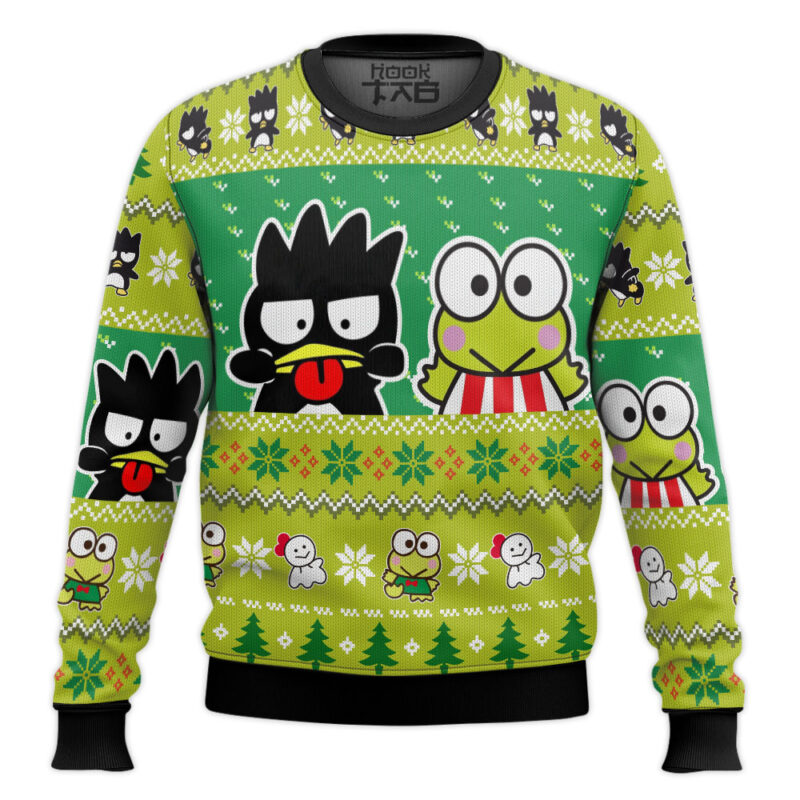 Hooktab Badtz Maru And Keroppi Sanrio Hello Kitty Ugly Christmas Sweater