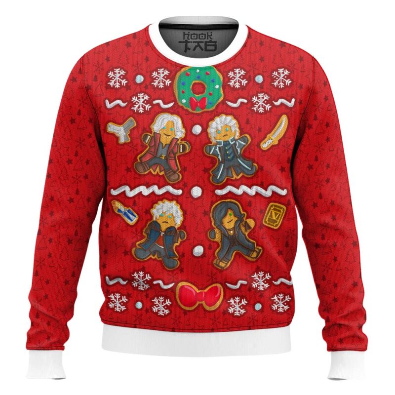 Hooktab Baked Hunters Devil May Cry Ugly Christmas Sweater