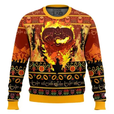 Hooktab Balrog Flame Of Udûn The Lord Of The Ring Ugly Christmas Sweater