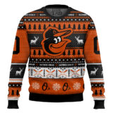 Hooktab Baltimore Orioles - Custom Name And Number Ugly Sweater