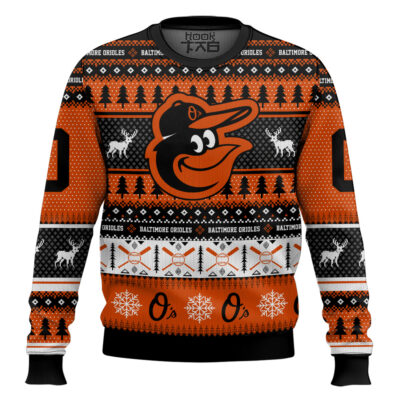 Hooktab Baltimore Orioles - Custom Name And Number Ugly Sweater