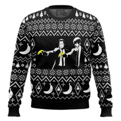 Hooktab Banana Gun Pulp Fiction Ugly Christmas Sweater