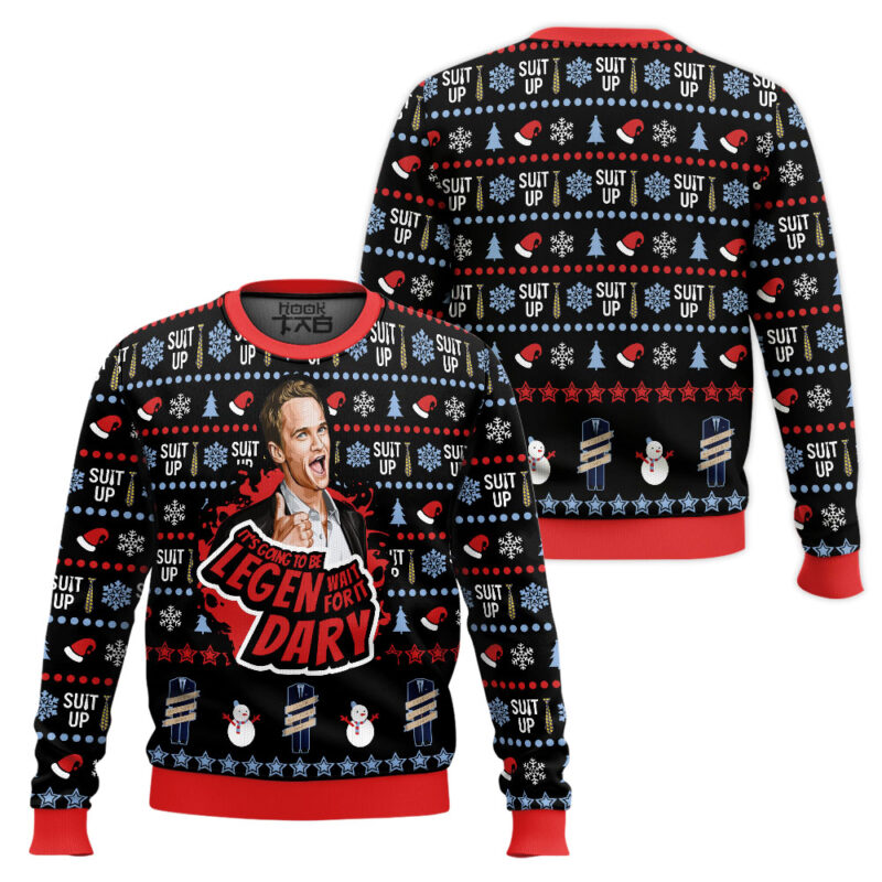 Hooktab Barney Stinson It’s Going To Be Legen Wait For It Dary How I Met Your Mother Ugly Christmas Sweater Hooktab Barney Stinson It’s Going To Be Legen Wait For It Dary How I Met Your Mother Ugly Christmas Sweater