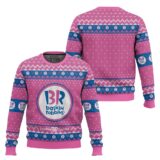 Hooktab Baskin Robbins Ice Cream Ugly Christmas Sweater