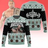 Hooktab Batista WWE Ugly Christmas Sweater