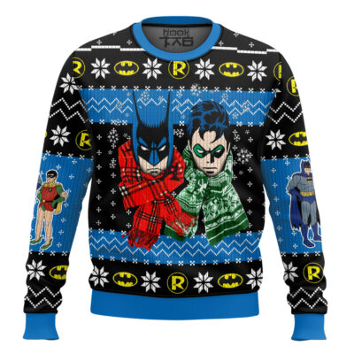 Hooktab Batman And Robin Ugly Christmas Sweater