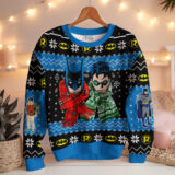 Hooktab Batman And Robin Ugly Christmas Sweater
