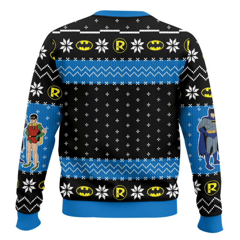 Hooktab Batman And Robin Ugly Christmas Sweater Hooktab Batman And Robin Ugly Christmas Sweater