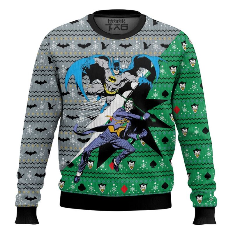 Hooktab Batman VS Joker Ugly Christmas Sweater