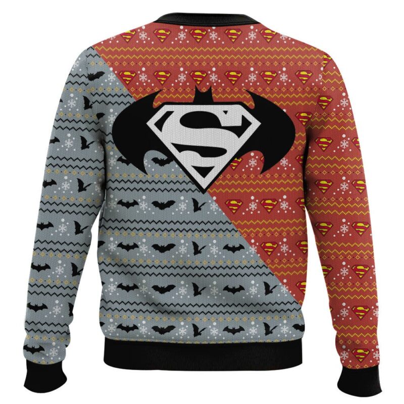 Hooktab Batman Vs Superman Ugly Christmas Sweater Hooktab Batman Vs Superman Ugly Christmas Sweater