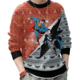 Hooktab Batman Vs Superman Ugly Christmas Sweater