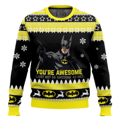 Hooktab Batman You're Awesome Ugly Christmas Sweater