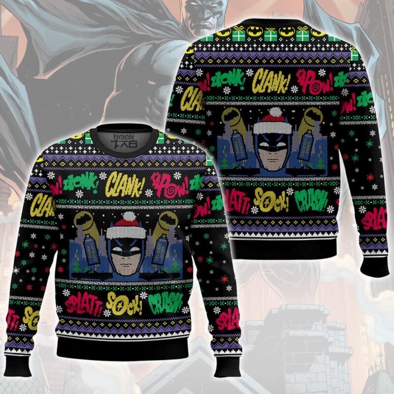 Hooktab Batman Zzonk! Ugly Christmas Sweater Hooktab Batman Zzonk! Ugly Christmas Sweater