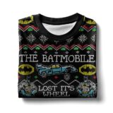 Hooktab Batmobile Lost Its Wheel And Joker Got Away Ugly Christmas Sweater