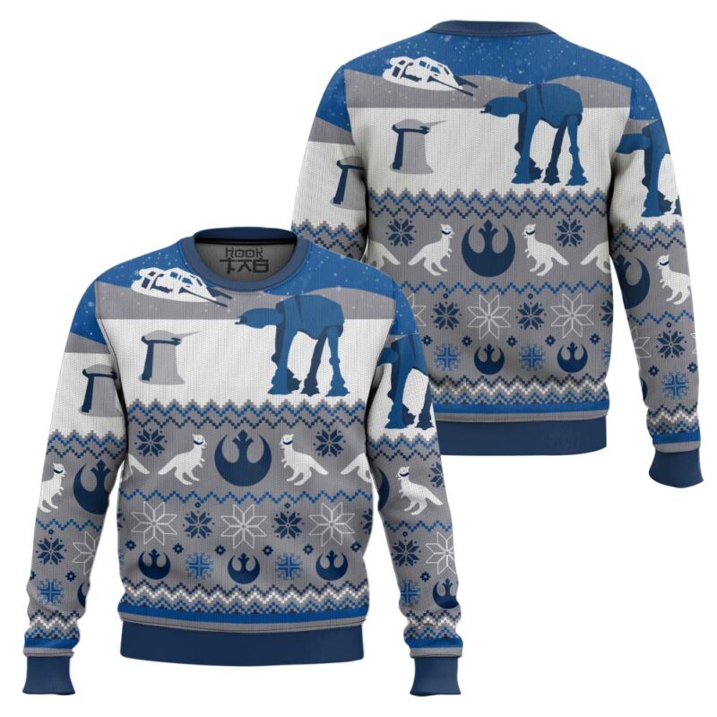 Hooktab Battle Of Hoth Star Wars Ugly Christmas Sweater Hooktab Battle Of Hoth Star Wars Ugly Christmas Sweater