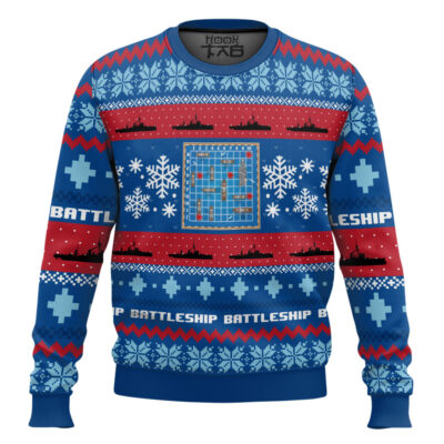 Hooktab Battleship Board Games Ugly Christmas Sweater