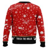 Hooktab Beam Me Up Santa Startrek Ugly Christmas Sweater