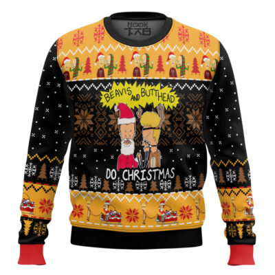 Hooktab Beavis And Butt-head Do Chistmas Ugly Christmas Sweater