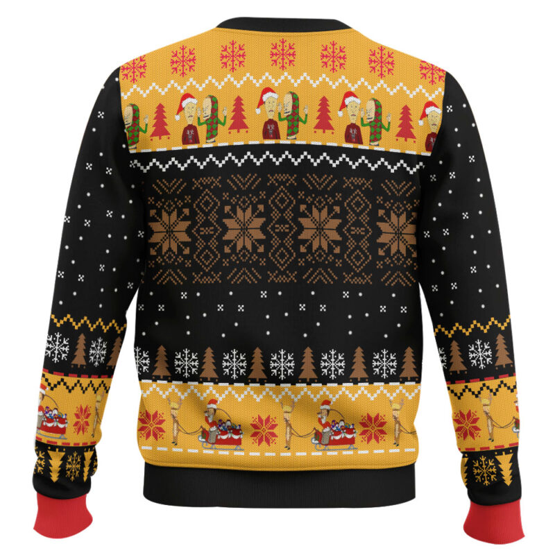 Hooktab Beavis And Butt-head Do Chistmas Ugly Christmas Sweater Hooktab Beavis And Butt-head Do Chistmas Ugly Christmas Sweater