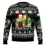 Hooktab Beavis And Butt-head Xmas Rock! Ugly Christmas Sweater