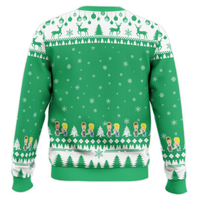 Hooktab Beavis And Butt-head Xmas Rules Ugly Christmas Sweater