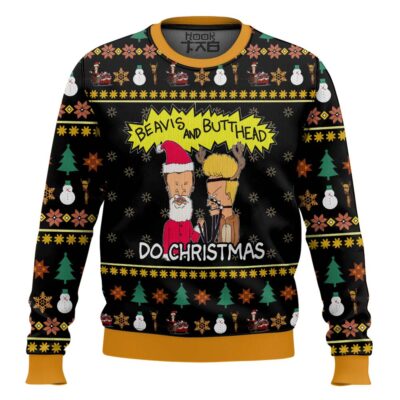 Hooktab Beavis And Butthead Do Ugly Christmas Sweater