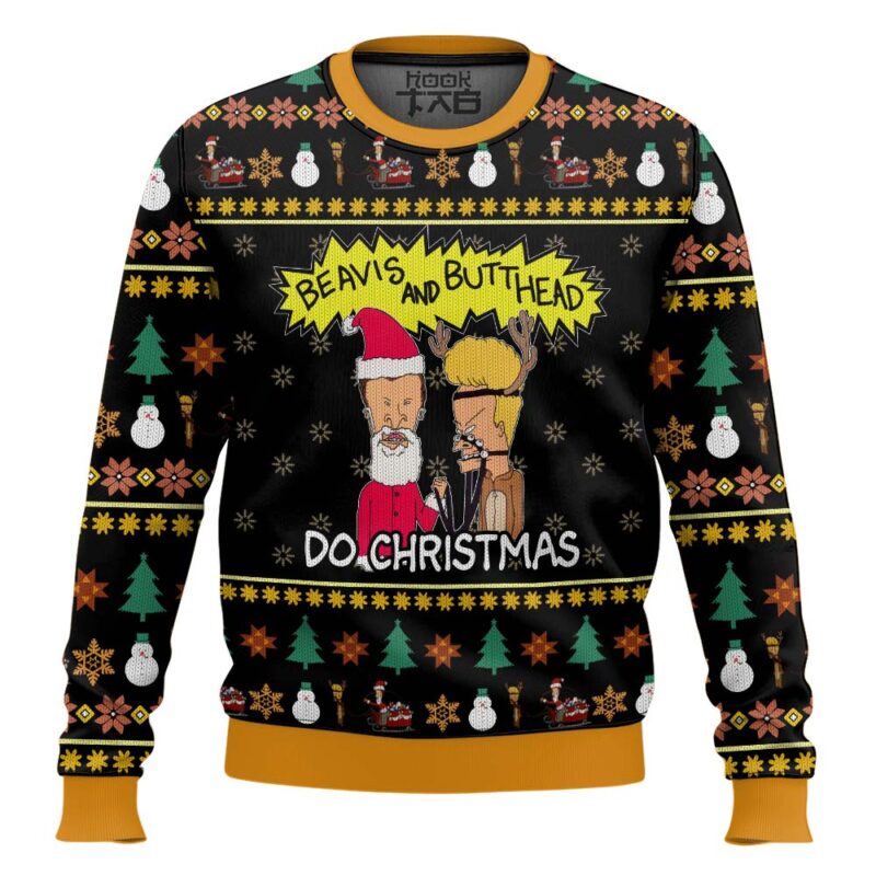 Hooktab Beavis And Butthead Do Ugly Christmas Sweater