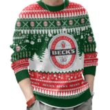 Hooktab Beck's German Beer Ugly Christmas Sweater