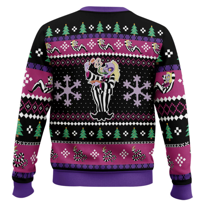 Hooktab Beetleguise Beetlejuice Ugly Christmas Sweater Hooktab Beetleguise Beetlejuice Ugly Christmas Sweater