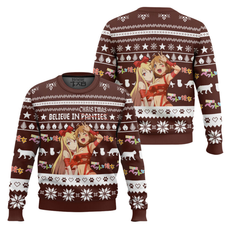 Hooktab Believe In Christmas The Pet Girl Of Sakurasou Ugly Christmas Sweater Hooktab Believe In Christmas The Pet Girl Of Sakurasou Ugly Christmas Sweater