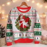 Hooktab Bella Beauty And The Beast Ugly Christmas Sweater