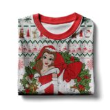 Hooktab Bella Beauty And The Beast Ugly Christmas Sweater