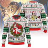 Hooktab Bella Beauty And The Beast Ugly Christmas Sweater