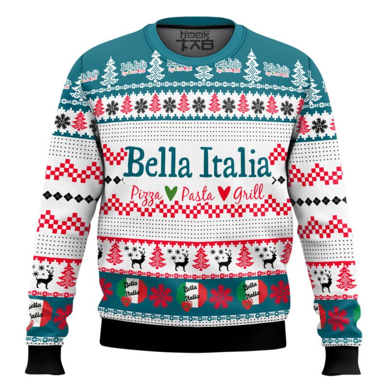 Hooktab Bella Italia Ugly Christmas Sweater