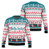 Hooktab Bella Italia Ugly Christmas Sweater